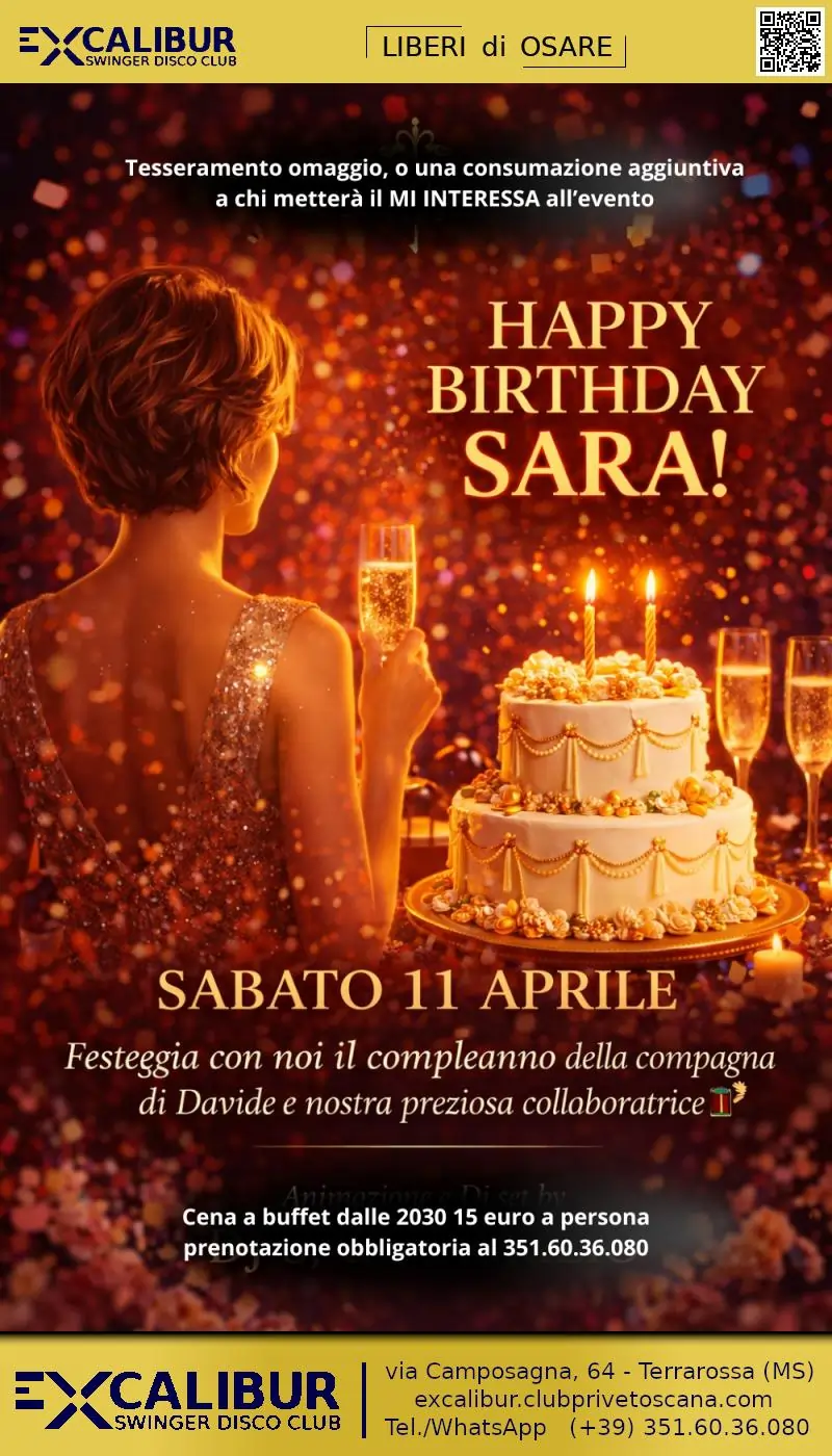 Swinger club prive event Happy Birthday Sara